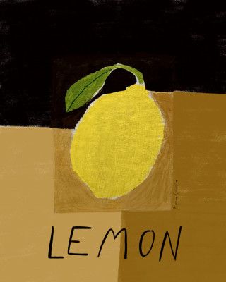 Lemon On Brown and Gold