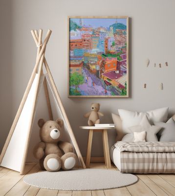 Yongsan Haebangchon Village in Korea