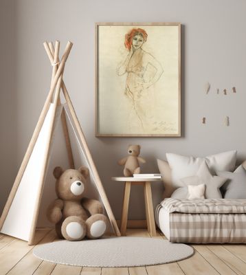 Sketch of a Standing Female Figure