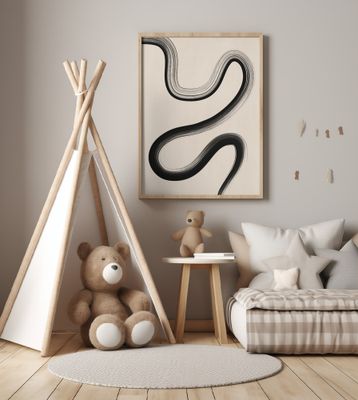 Black Brush Stroke Art