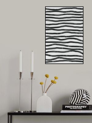 Black and White Waves Lines