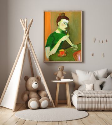 Lady lighting cigarette