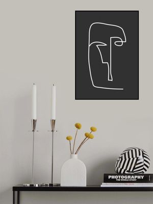 Abstract Line Art Face