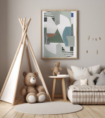 Neutral Geometric Print No 1