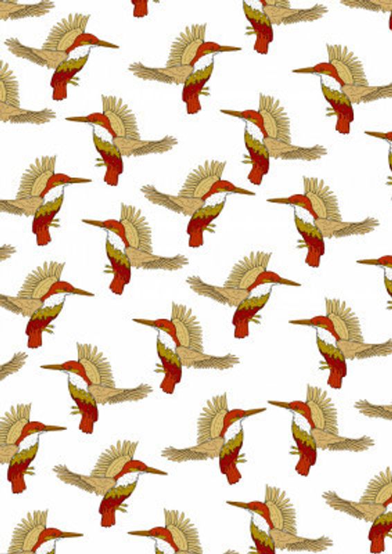 Traditional Kingfisher Pattern