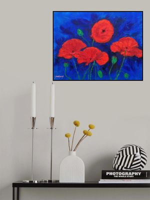 poppy oil on canvas