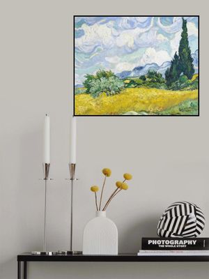 Wheat Field With Cypresses