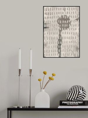 Contemporary Abstract In White and Grey