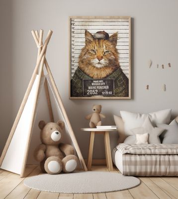 Cat In A Police Lineup