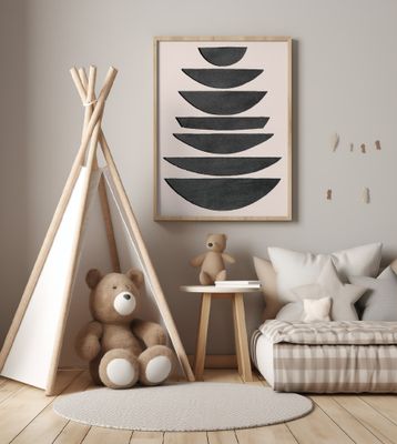 Stacked Black Semi Circles