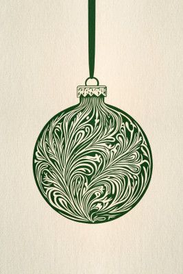 Olive Green Christmas Bauble
