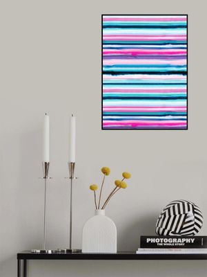 Ombre Stripes Watercolor Pink