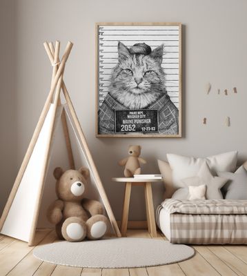 Cat In A Police Lineup