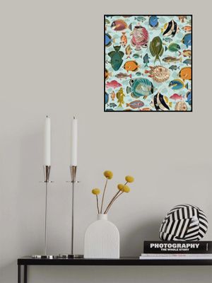 Fishes everywhere mint pattern