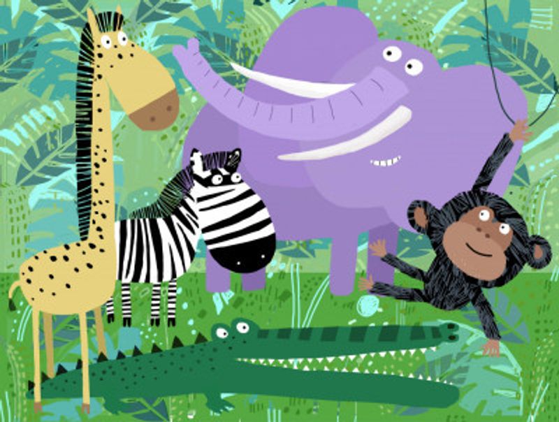 Animals Hanging Out in the Jungle by Carla Daly