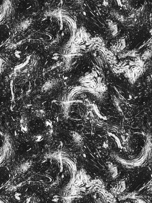 Abstract Dripping Painting Black White