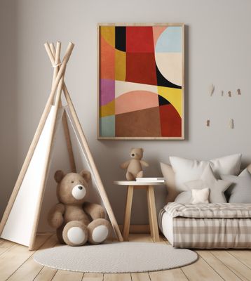 Warm Colors Bauhaus Geometry2