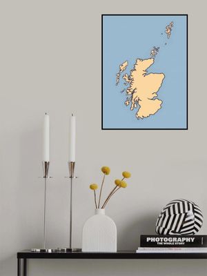 Vintage style Scotland Map