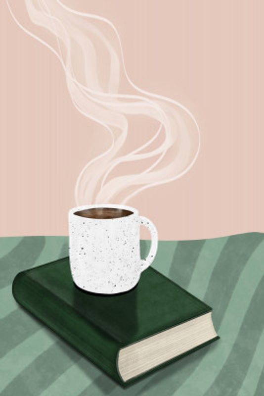 Coffee Cup on a Closed Book