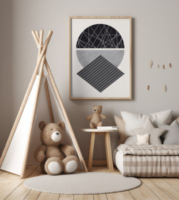 Black And Gray Circle Intersected