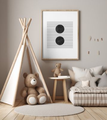 Two Black Circles On A White Background