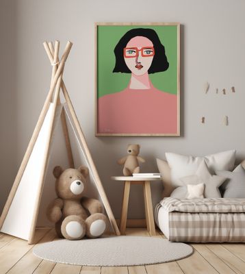 Lady with Red Glasses