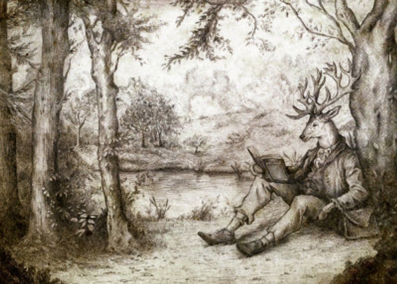 READING UNDER A TREE