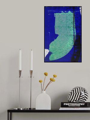 Abstract Artwork Blue Dynamic Shapes