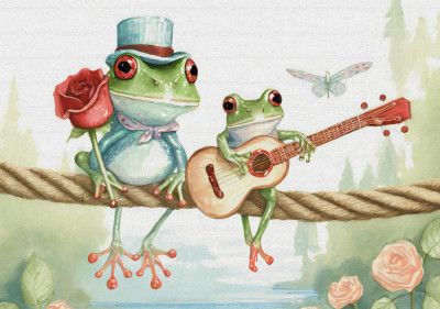 Frogs on a rope