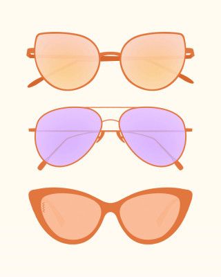 Orange Retro Sunglasses