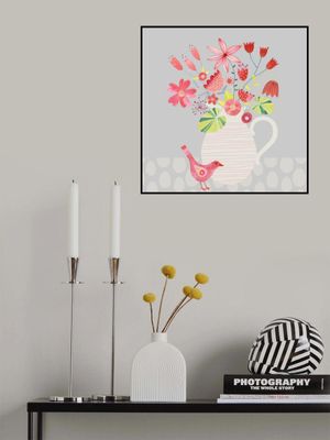 Bird With Jug Of Flowers