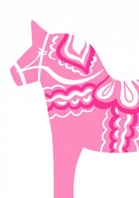 Pink Dala Silhouette