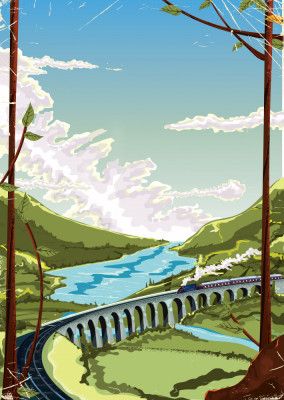 Scottish Train Poster