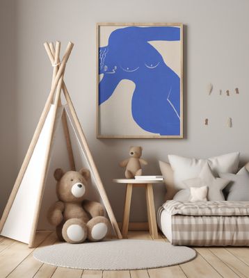 Bold Blue Silhouette