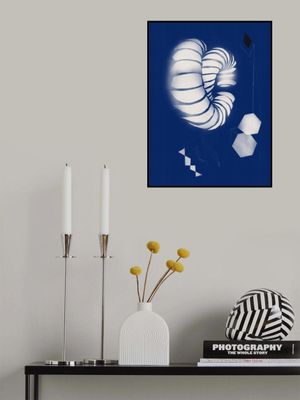 Striped Form with Geometric Shapes