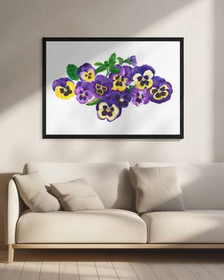 Purple And Yellow Pansies