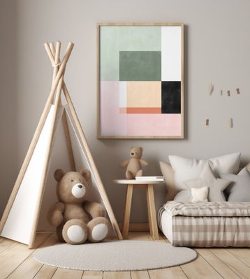 Abstract Composition With Geometric Shapes