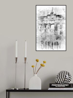 Monochrome Art BERLIN Brandenburg Gate | Watercolor