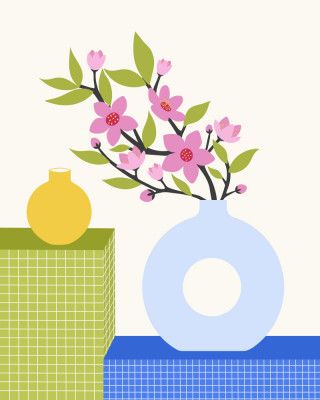 Sakura Pottery Decor