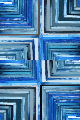 Rectangle of Zig Zag Lines No1