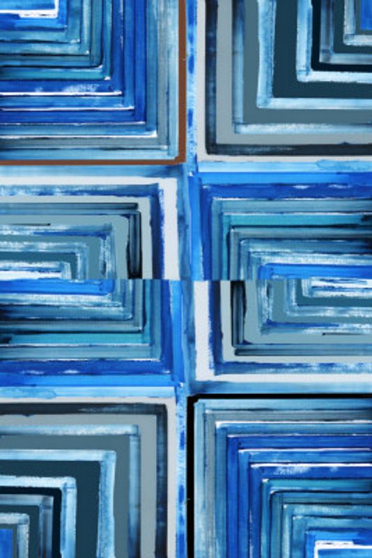 Rectangle of Zig Zag Lines No1