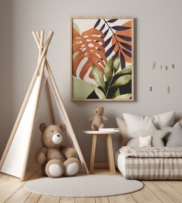 Abstract Art Tropical Leaves