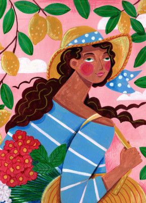 Portrait woman in Amalfi coast Italy