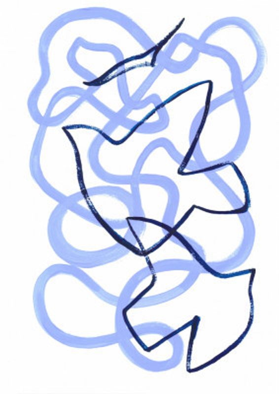 Dynamic Blue and Black Lines
