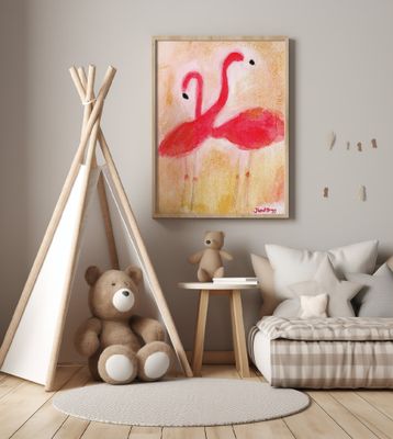 Flamingos At Woodland Park Zoo II