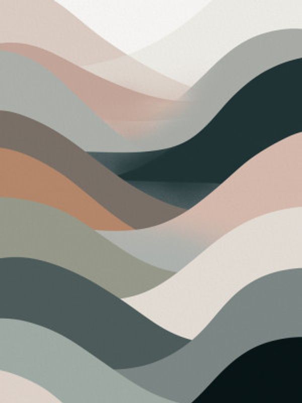 Hills In Earthy Tones Of Green