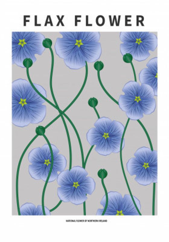 Flax flower - National flower of Ireland