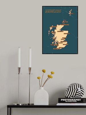 Vintage Style Map Of Scotland