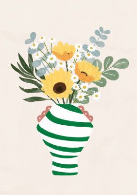 Bouquet of Sunflowers and Daisies