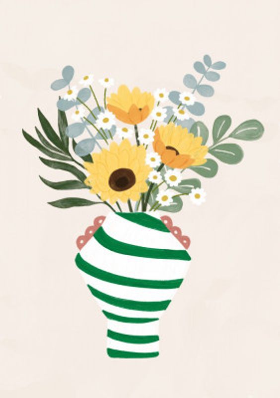 Bouquet of Sunflowers and Daisies